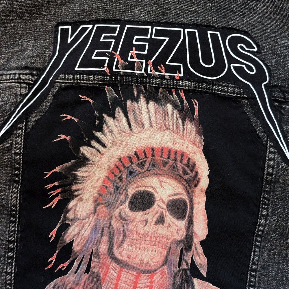 Yeezus Tour Upcycled Denim Jacket (M) - Picture 4 of 7